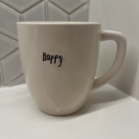 RAE DUNN Mugs Set of 4 Mugs Spell Out Laugh, Enjoy, Shine, Happy Gift Idea - Picture 7 of 16